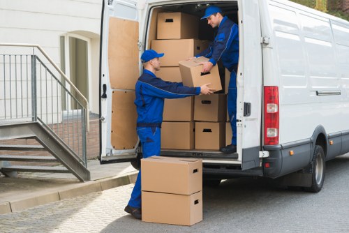 Local packing supplies arranged for fragile household items