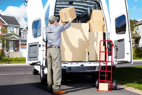 Office furniture and equipment prepared for a Catford commercial move